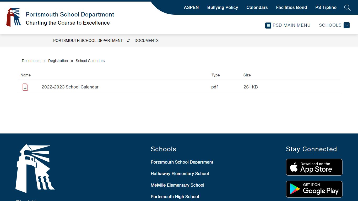 Documents | Portsmouth School Department